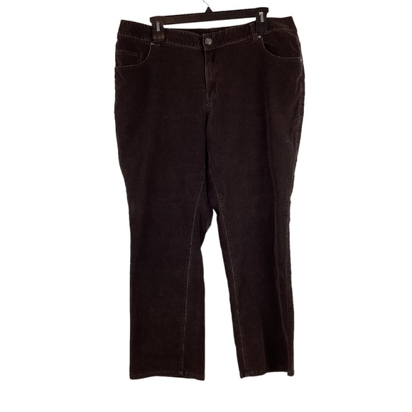 Lane Bryant Corduroy Pants Size 24 Brown - Picture 1 of 3
